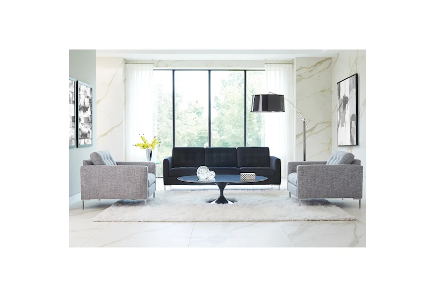 Modern Mix Stationary Living Room Group by Rowe at Esprit Decor Home Furnishings